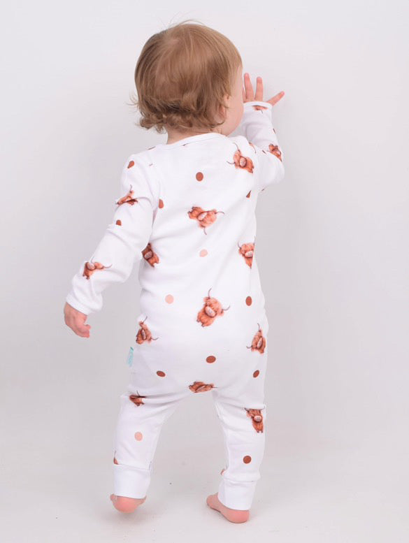 highland cow sleepsuit