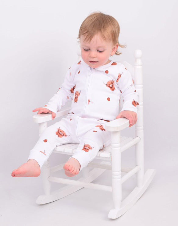 highland cow sleepsuit