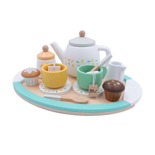 jumini  Wooden afternoon tea set
