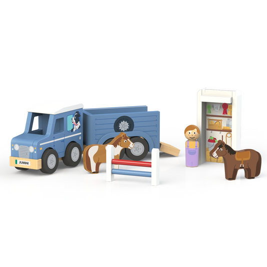 wooden horse box and trailer