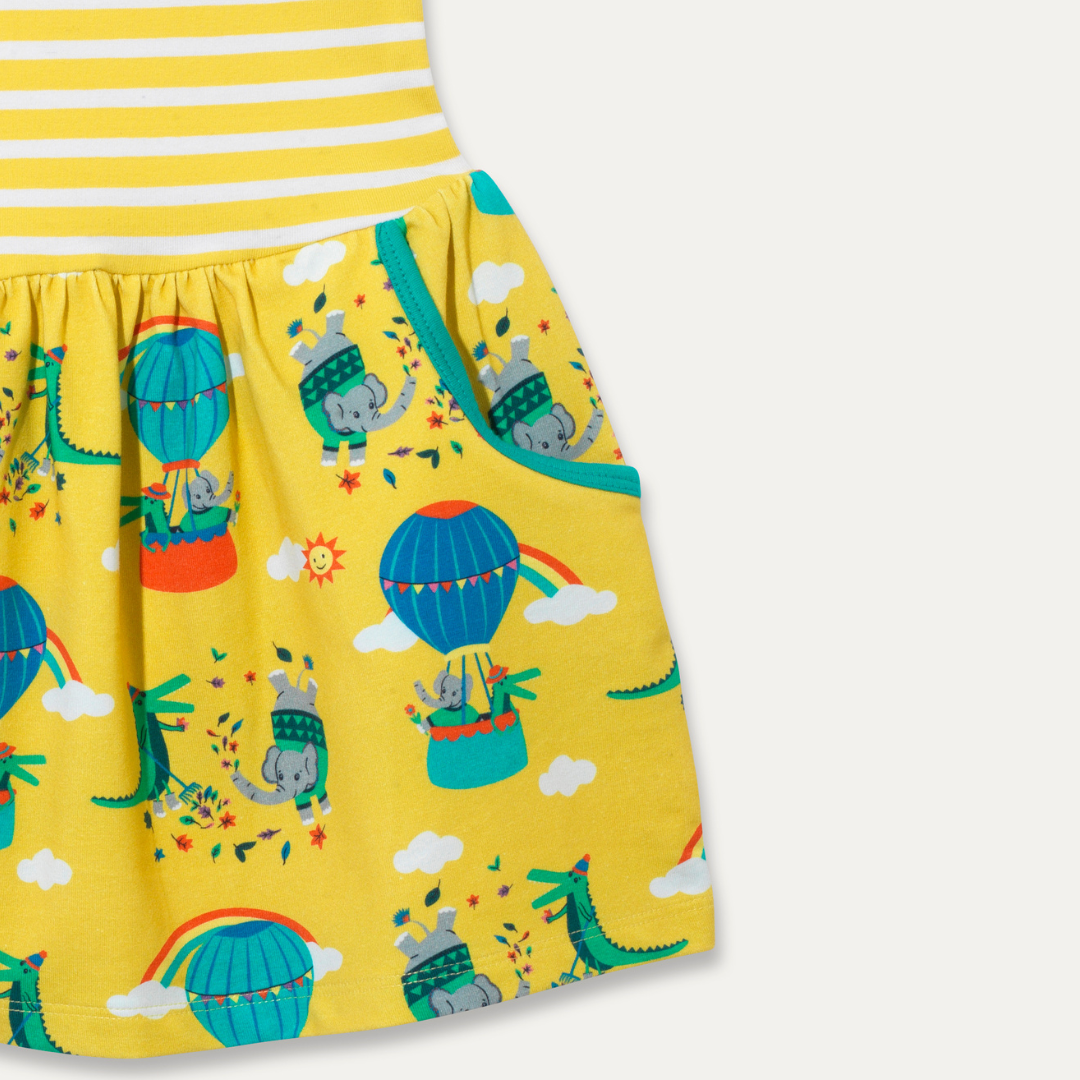 Hot Air Balloon Sleeveless Dress | Ducky Zebra