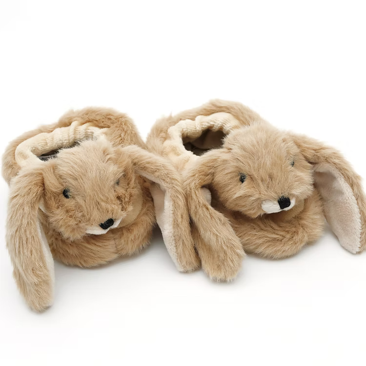 Brown Bunny Slippers 0-6 months