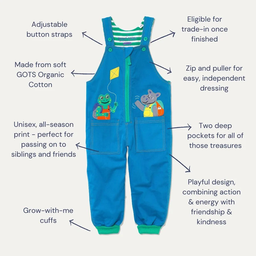 'More Moor!' Organic Cotton Kids Dungarees | Ducky Zebra
