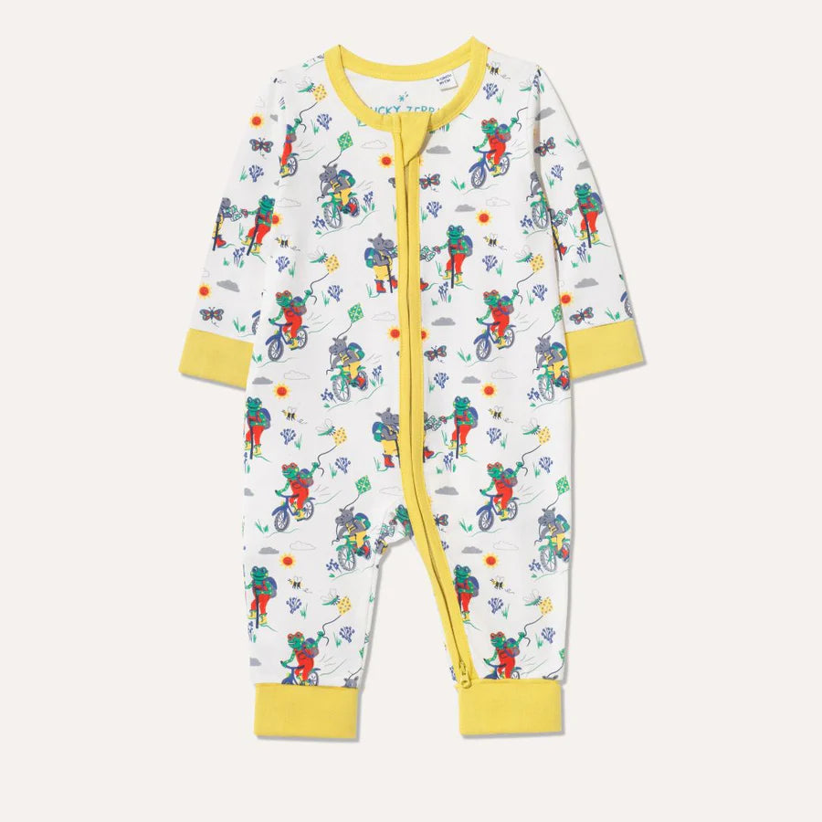 'More Moor!' Organic Cotton Zip-Up Sleepsuit