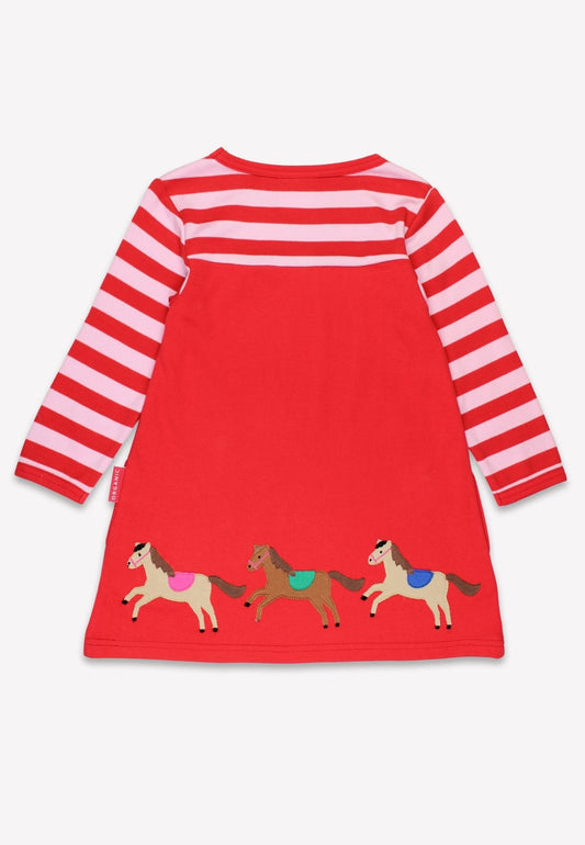 Organic Pink Pony Applique Dress | Toby Tiger
