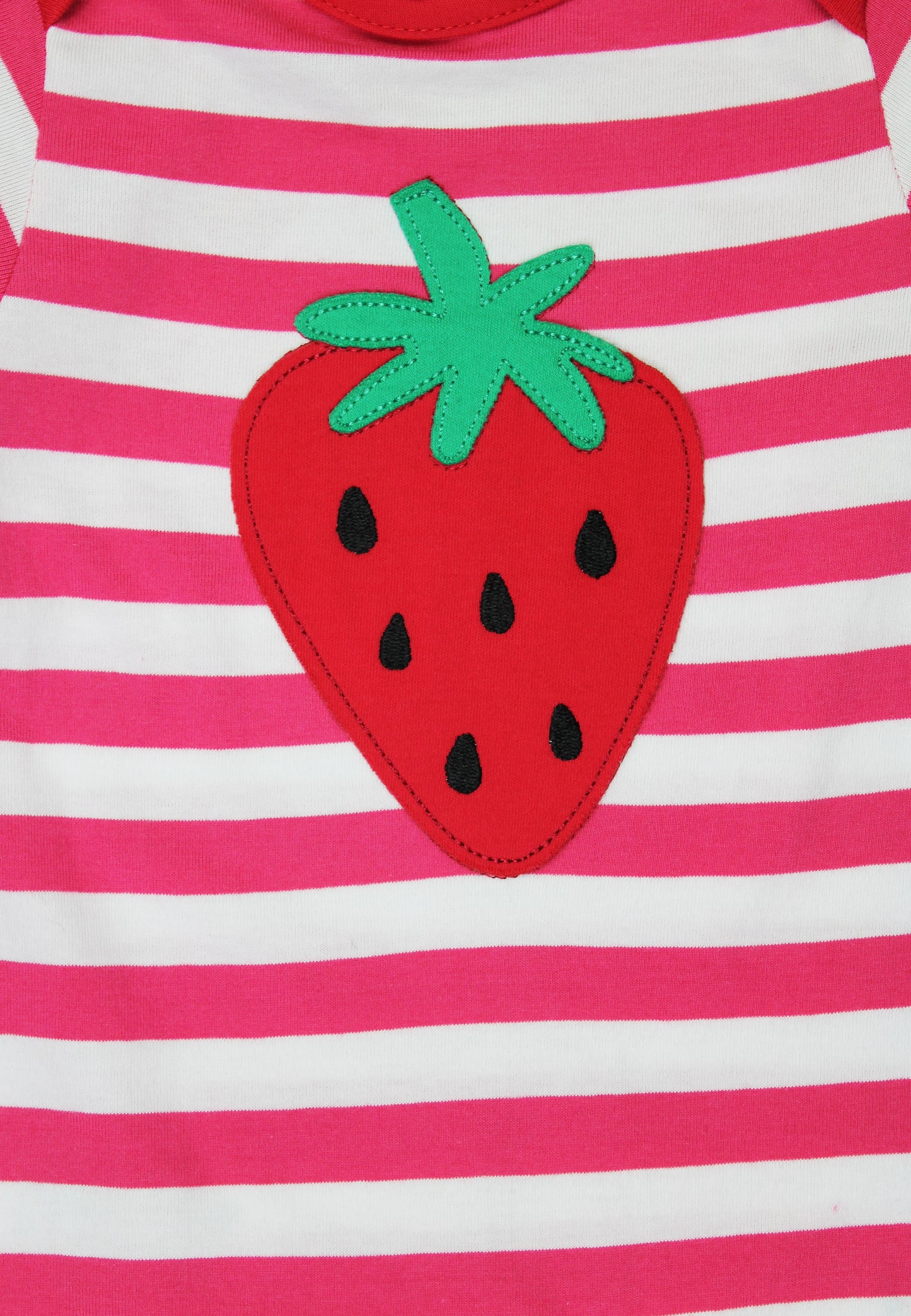 Organic Strawberry Applique Babygrow
