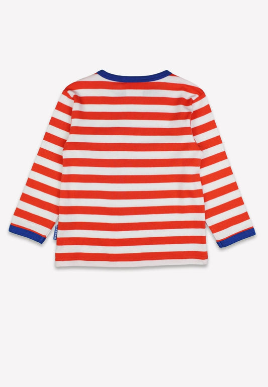 Organic Squirrel Pocket Applique Long Sleeved T-Shirt | Toby Tiger