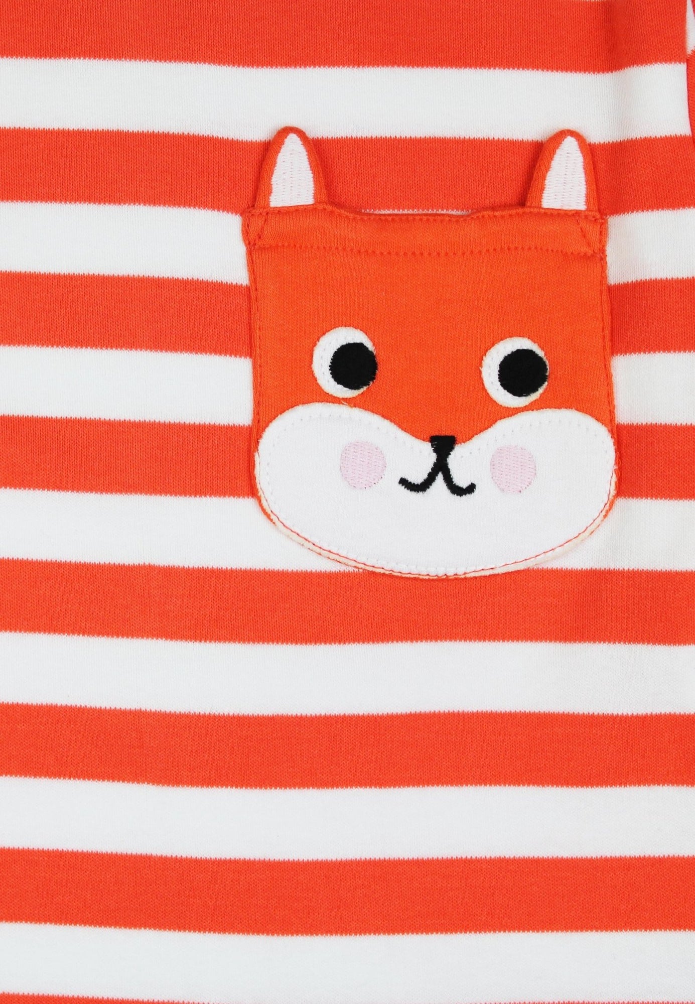 Organic Squirrel Pocket Applique Long Sleeved T-Shirt | Toby Tiger