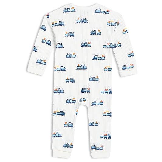 Train Printed Romper | Mini Cuddles