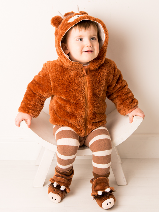 Neutral Highland Cow Booties | Blade & Rose