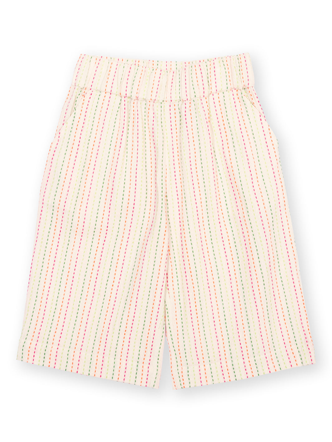 Striped shorts on a white background