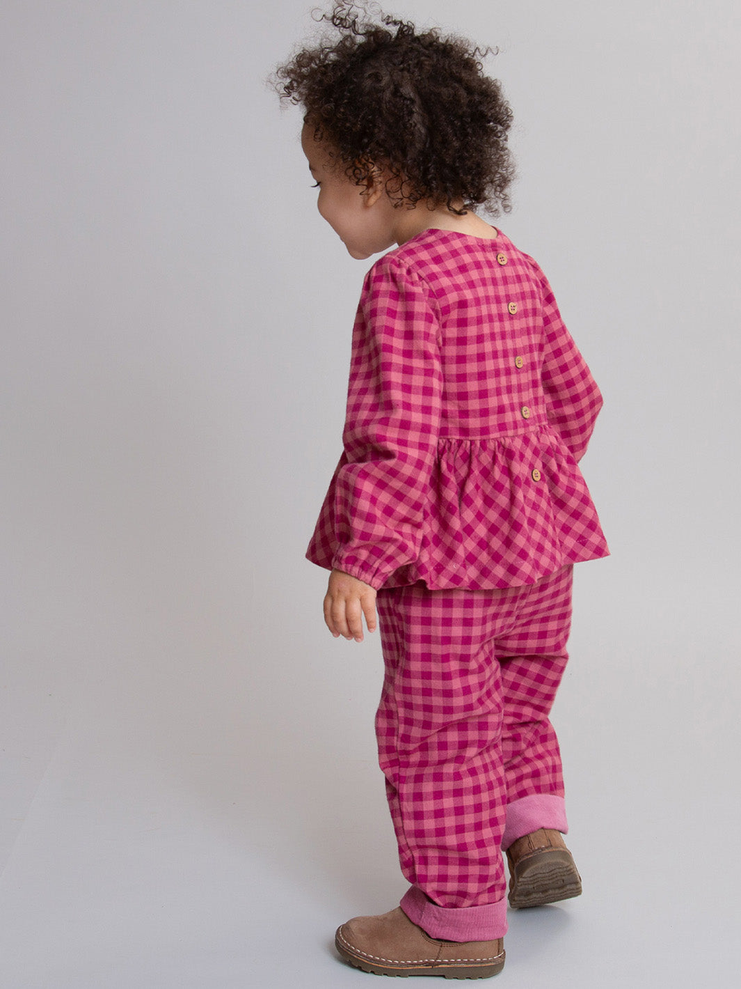 Damson Check Reversible Pull Ups | Kite Clothing