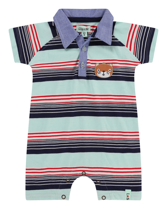 Striped baby romper 