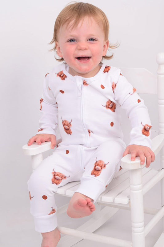 Highland Cow Sleepsuit - Baby Mac