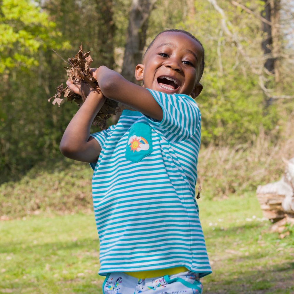 Turquoise Stripe T-Shirt | Ducky Zebra