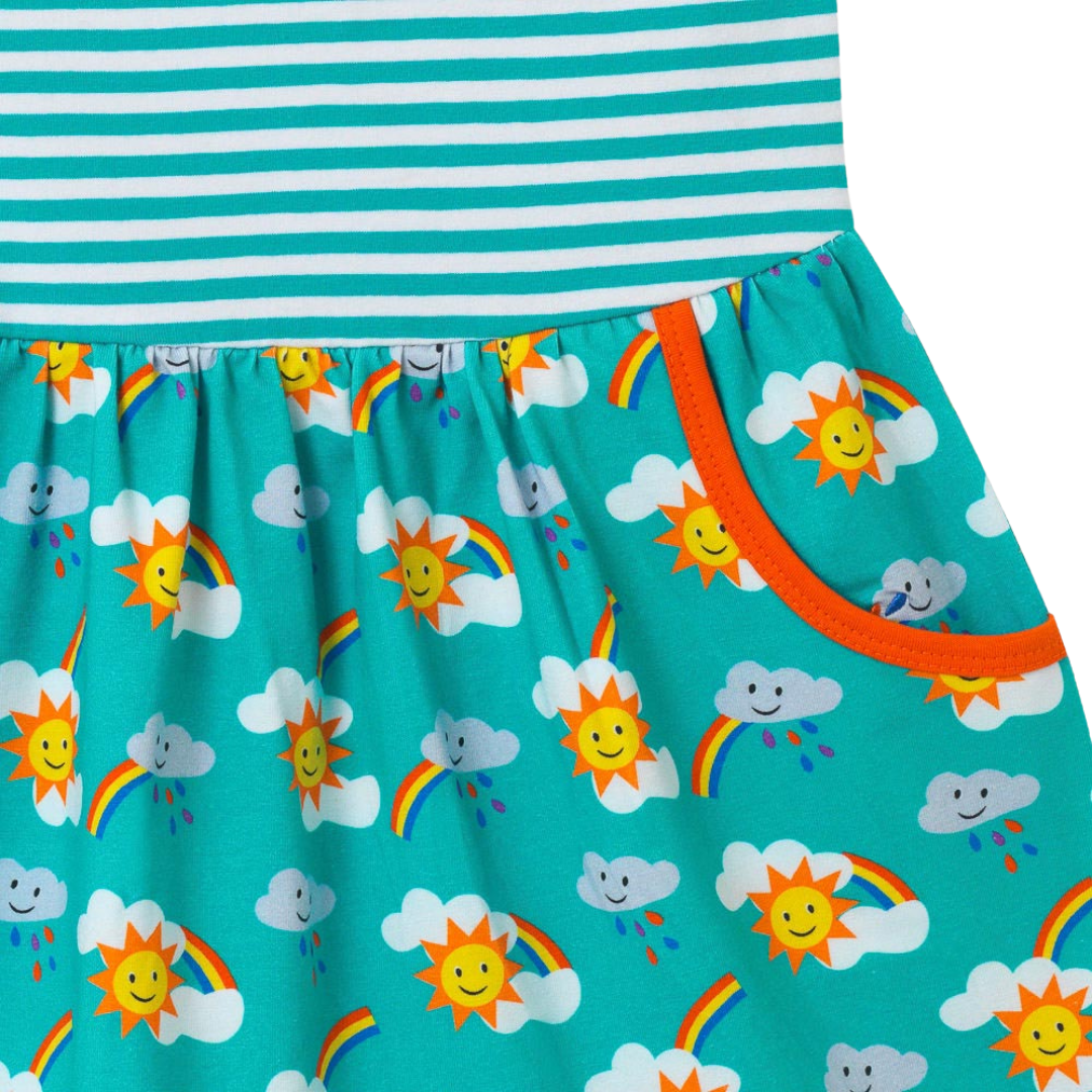 Rainbow Sleeveless Dress | Ducky Zebra