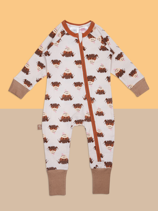 highland cow romper