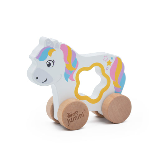 Unicorn push along toy