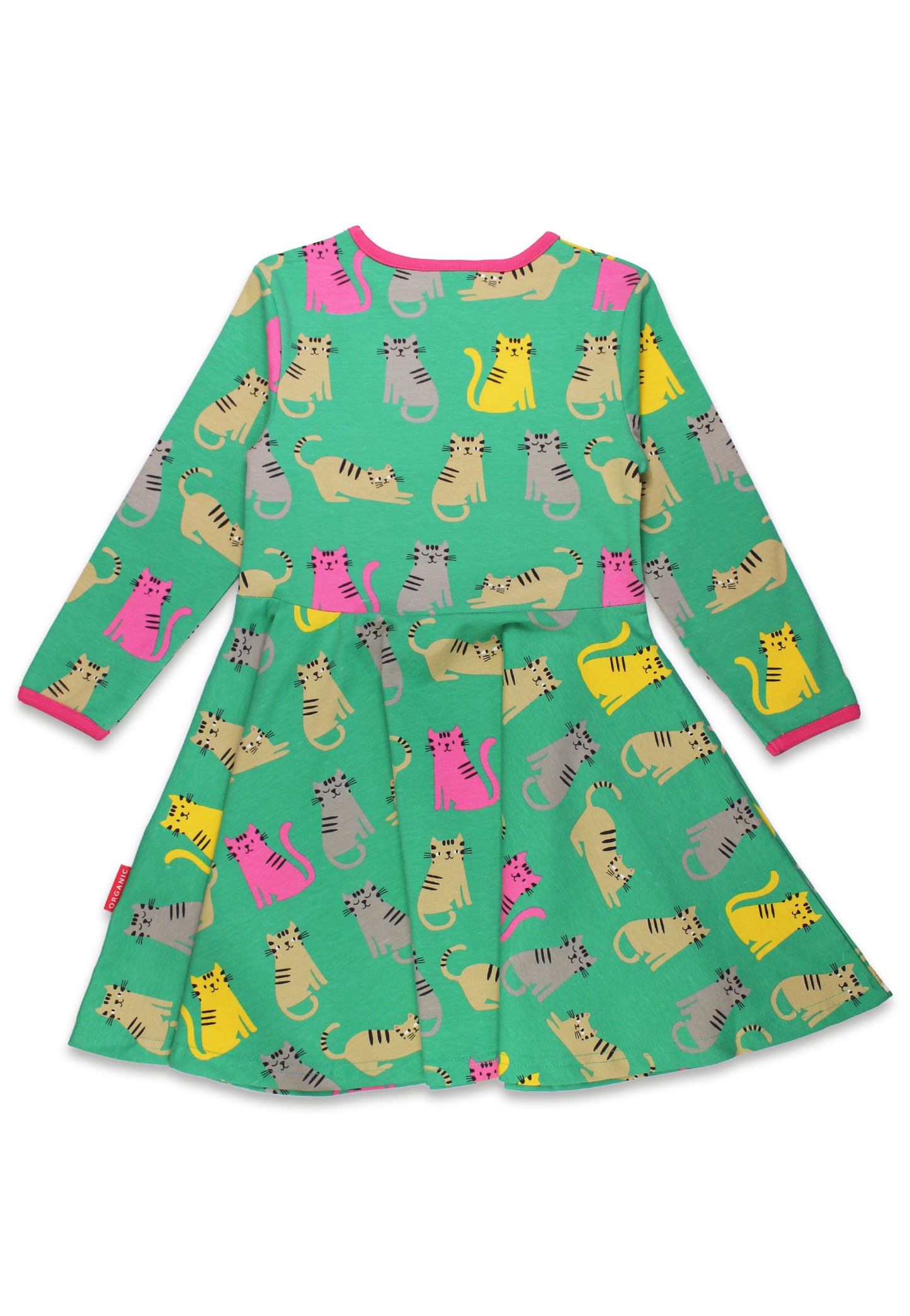 Organic Kitten Print Skater Dress | Toby Tiger