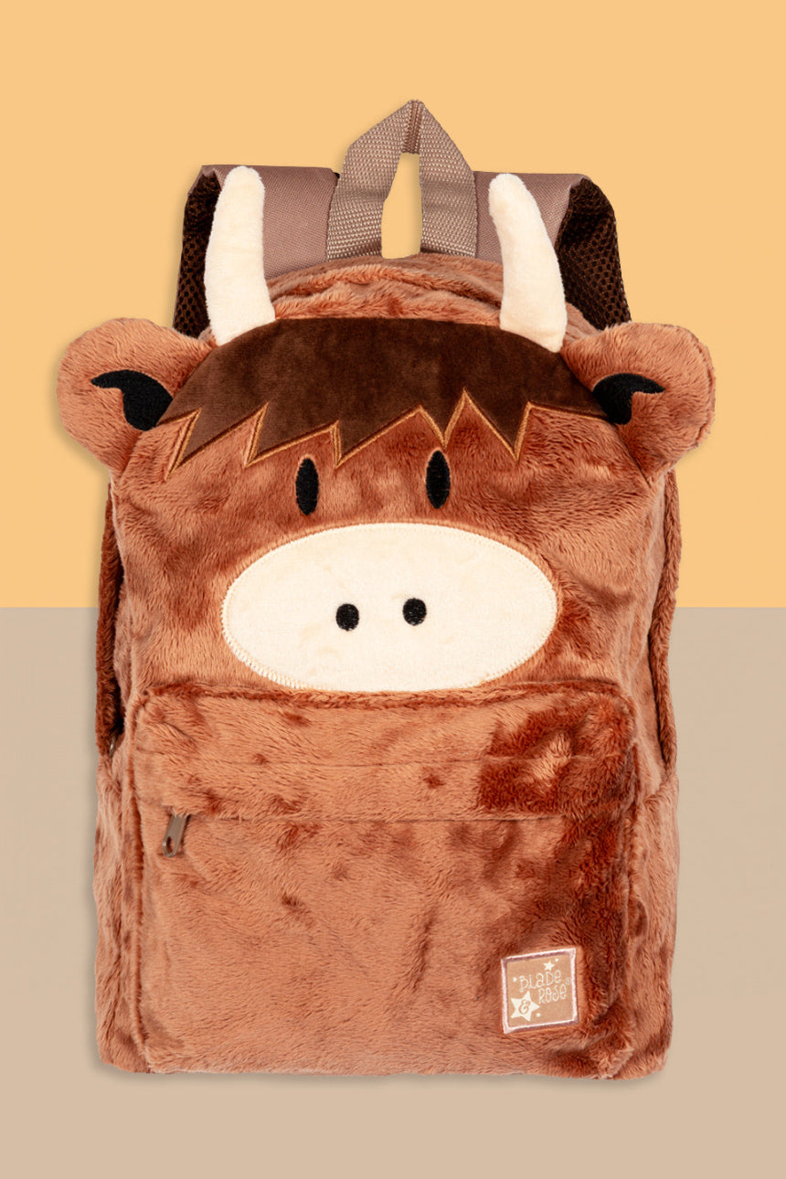 Neutral Highland Cow Rucksack