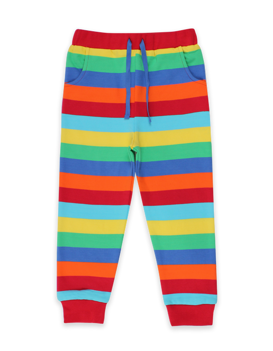 multi stripe joggers