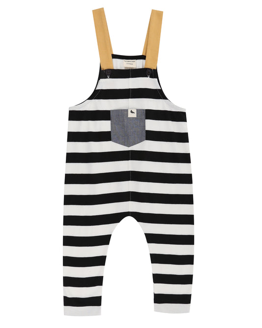 Stripey kids dungarees