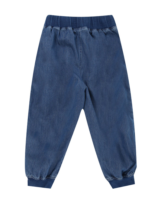 Denim Blue Joggers - Turtledove London