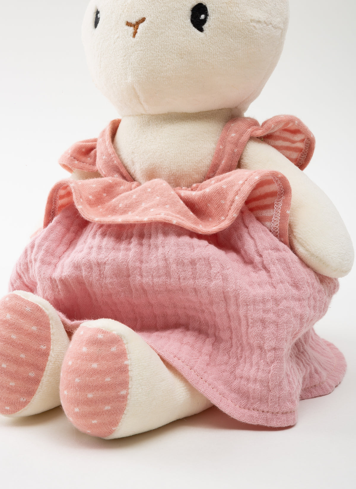 Elizabeth Rabbit Pink Organic Cotton Small Pink Rabbit | Jumini Toys – Little Dots Kids