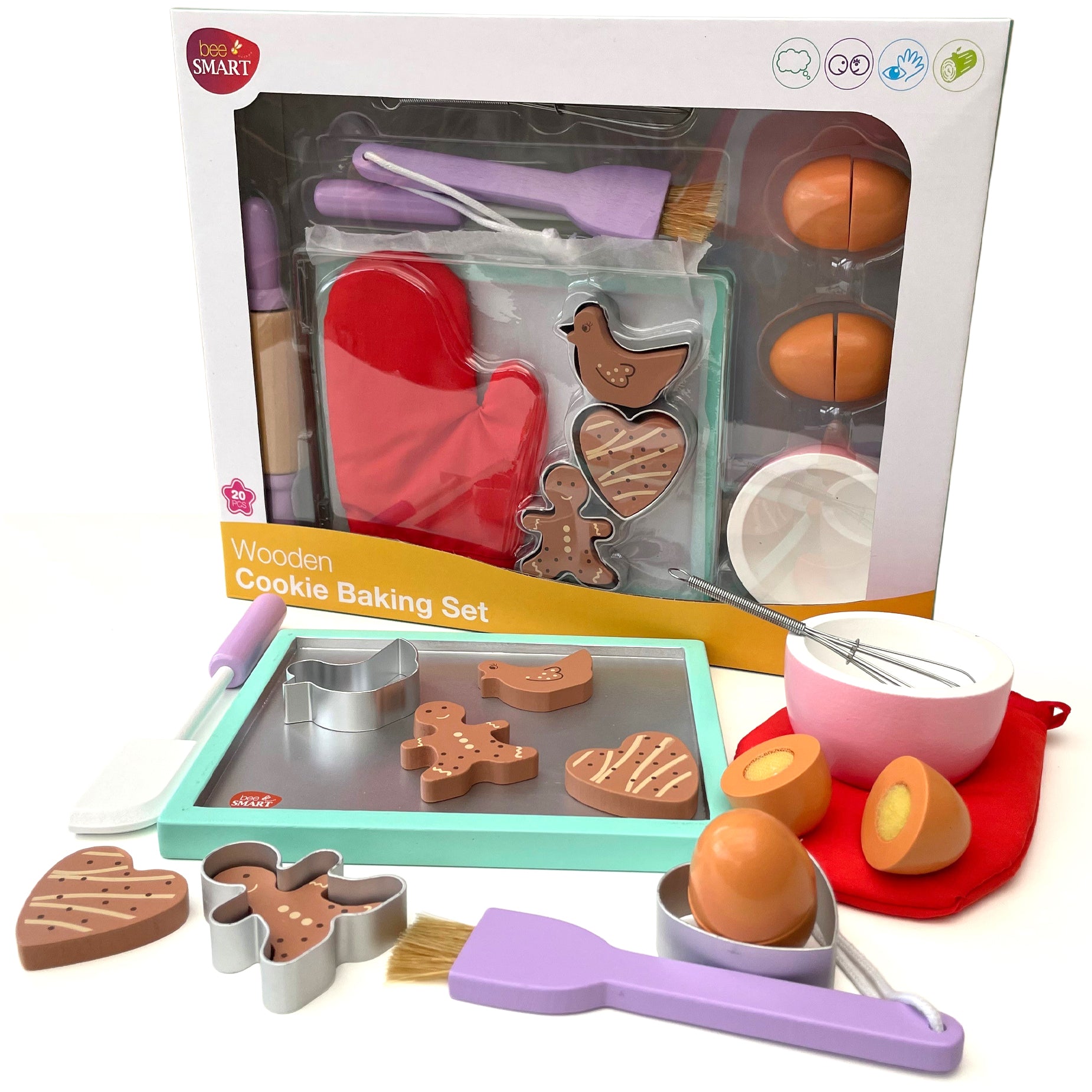 Childrens wooden baking set 