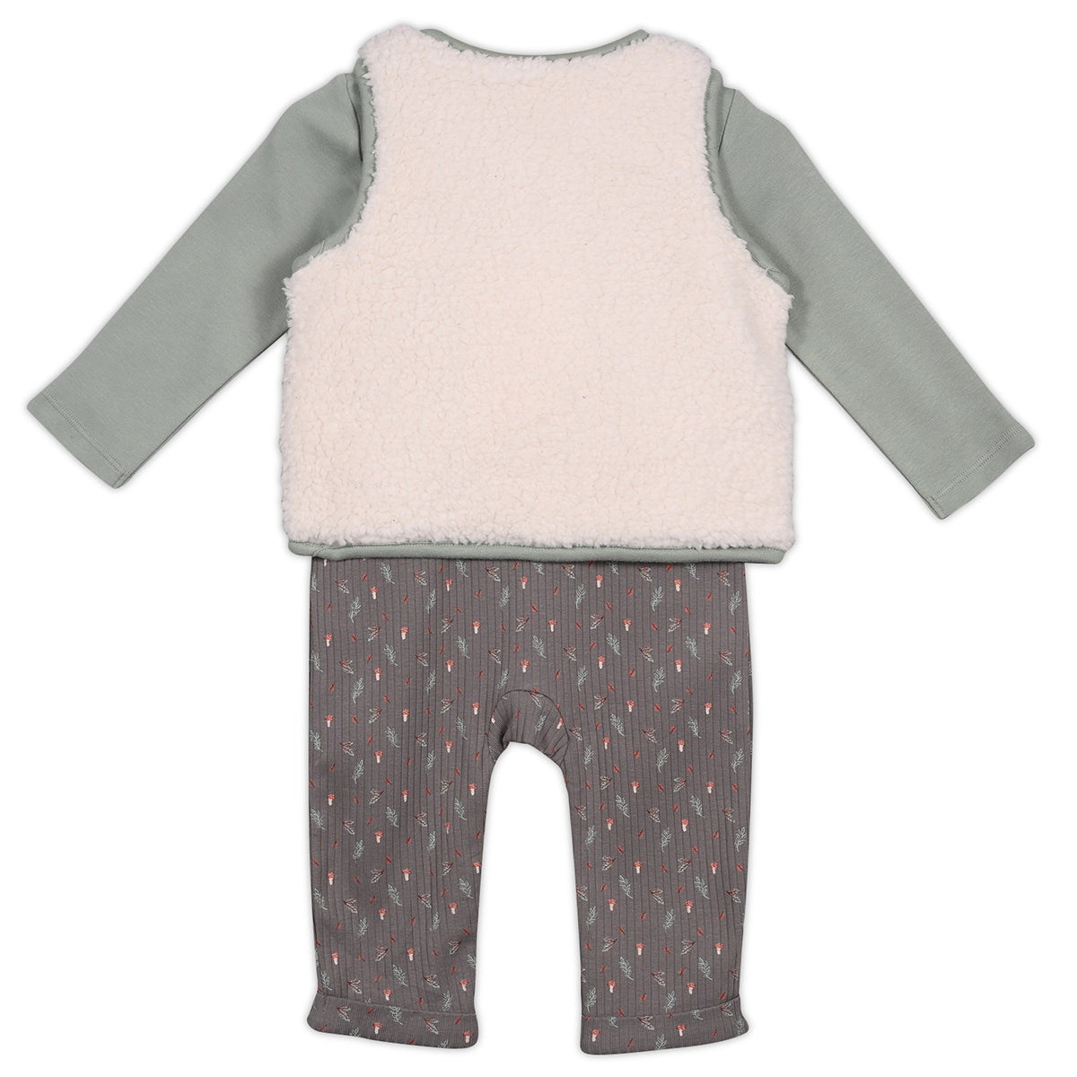 Cosy Printed Dungaree 3pc Set | Mini Cuddles