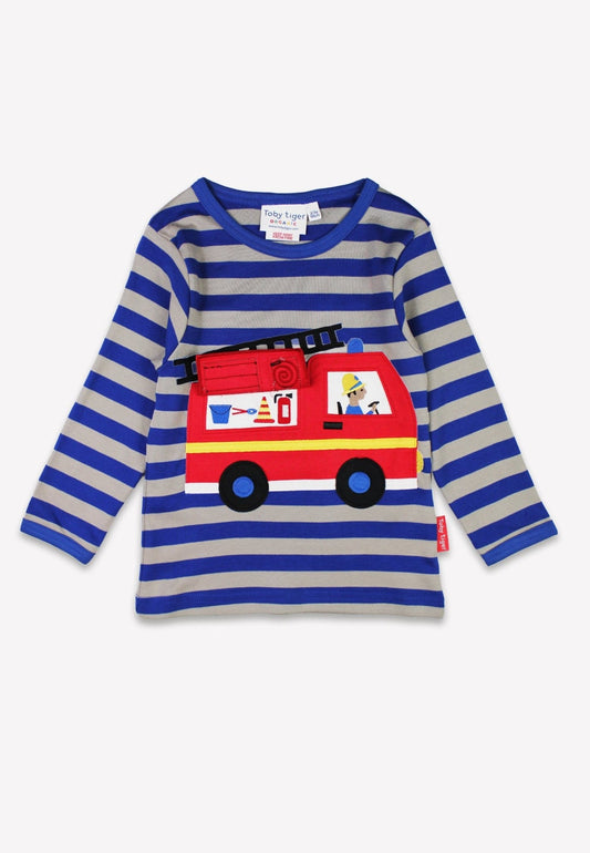 Fire engine long sleeve top with peekaboo flap