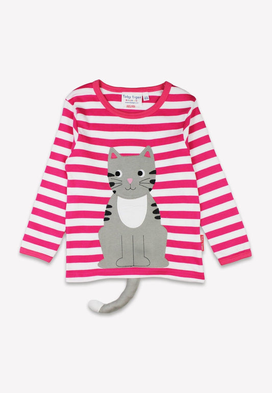 Childrens cat top, kids car top, baby cat top, toddler cat top 