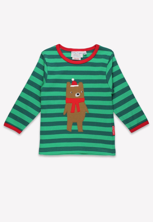 Organic Christmas Bear Top | Toby Tiger