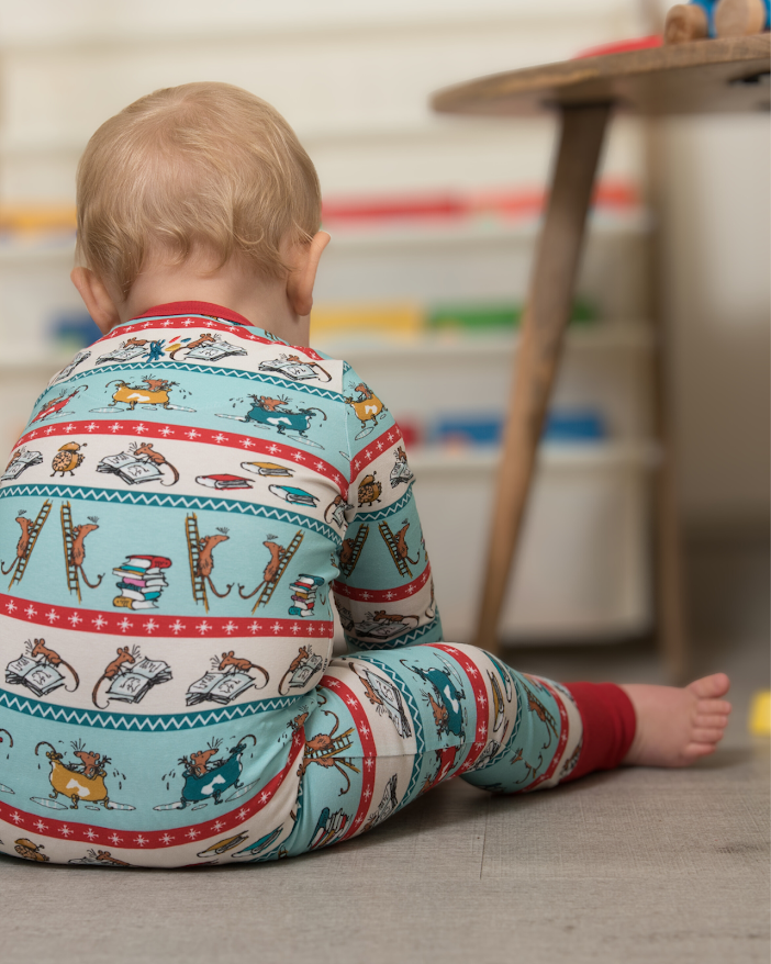 Roald Dahl x Ducky Zebra ‘Bedtime Mice' Zip-up Sleepsuit