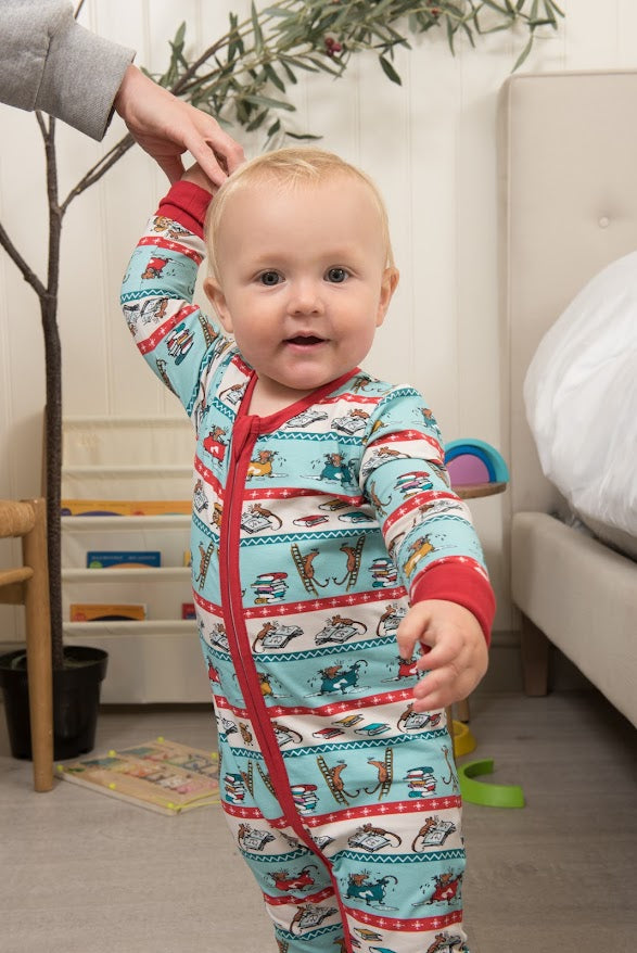 Roald Dahl x Ducky Zebra ‘Bedtime Mice' Zip-up Sleepsuit