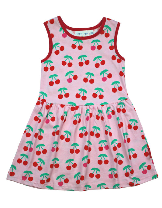 baby cherry dress, kids cherry dress, toddler cherry dress