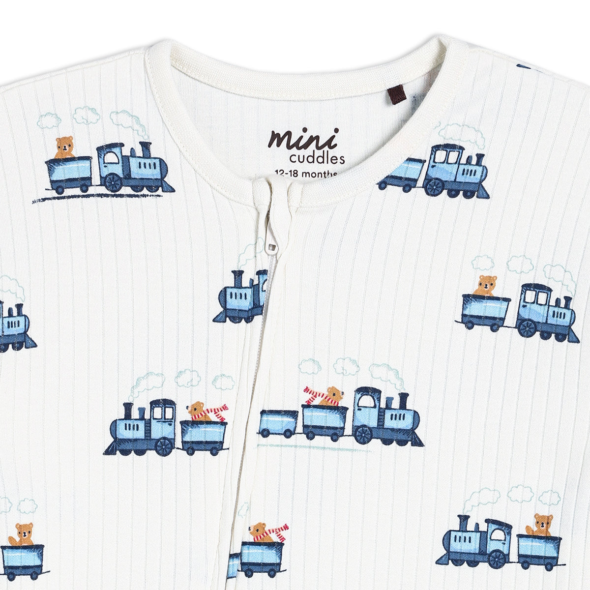 Train Printed Romper | Mini Cuddles