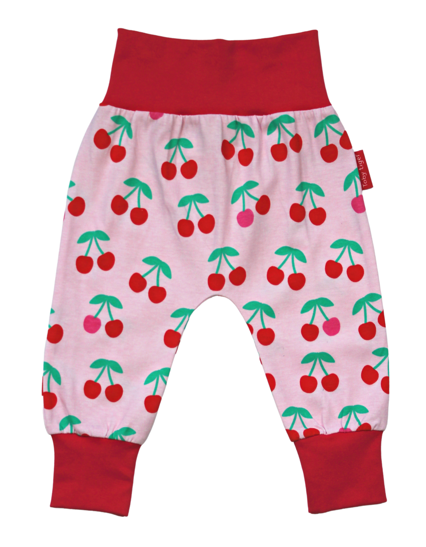 cherry print baby yoga pants, cherry print toddler yoga pants
